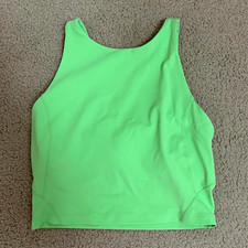lululemon athletica Women’s Green Cropped Tank 8 Stretch Knit Yoga Gym picture