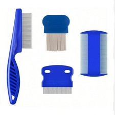 Pet Flea Lice Comb 4/6Pcs Stainless Steel Grooming Comb for Dogs Cats picture