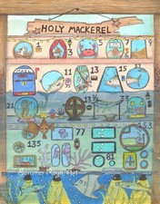 Quirky Island, Holy Mackerel, Fish apartments, sea life, greeting card #QI-005 picture
