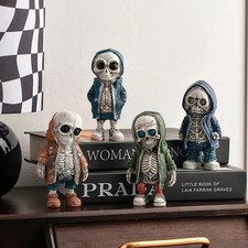 Halloween Theme Skull Dolls Resin Ornaments Characters Statues Home Creative Coo picture