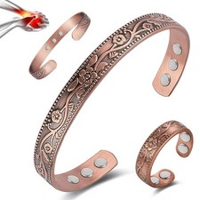 Vicmag Copper Magnetic Bracelet for Women and Men Ultra Strength Magnets 99.9... picture