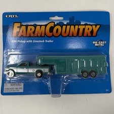 Vintage 1996 ERTL Farm Country 4x4 Pickup With Livestock Trailer NOS #311 picture