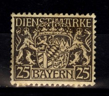 Germany / Bavaria sc O15 SG O204 Stamp Coat Of Arms / Official 1916 MH picture