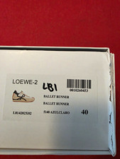 LOEWE Ballet Runner Low Top Sneakers Beige/Black/White Lace Up L814282X02 picture