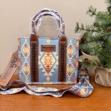 Wrangler Tote Crossbody Southwestern Guitar Strap Purse Blue Handbag NWT picture