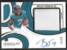 2024 Panini Immaculate Brian Thomas Jr Rookie Patch Autograph Auto #75/99 BNA516 picture