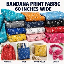 Sedona Designz Bandana Poly Cotton 58 Inch Wide Fabric by The Yard picture