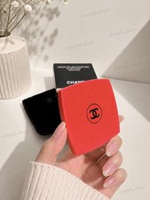CHANEL Miroir Double Facettes Dual Sided Magnifying Red Compact w/ Pouch & Box picture