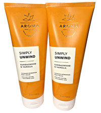 Bath And Body Works 2X SIMPLY UNWIND Sandalwood Vanilla Ultimate Body Cream 8 oz picture