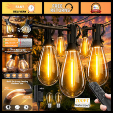 200FT LED Outdoor String Lights with Remote, 72 Shatterproof Bulbs, Dimmable, 3 picture