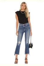 MOTHER The Insider Crop Step Chew Jeans in 'Dancing In The Coal' Size 28 picture