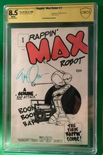 Rappin' Max Robot #1 CBCS 8.5 Signed Eric Orr 1986 1st Hip Hop Comic picture