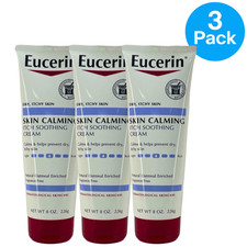 Eucerin Skin Calming Itch Soothing Cream Fragrance Free 8 oz 3 Pack New picture