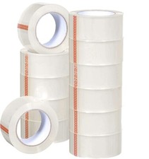 72 Rolls Premium Clear Carton Box Sealing Packing Tape 2.5 Mil Thick 2