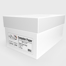 Biztek Continuous Computer Paper 9 1/2 x 11 Blank White 9 x 11, picture