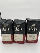 Peet's French Roast Whole Bean Coffee 3 Packages Dark Roast picture