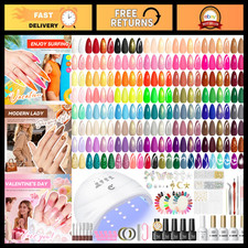 Complete Gel Nail Kit with UV Light & Drill - 83 PCS Set, 56 Vibrant Colors picture