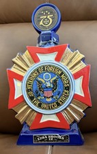 VINTAGE 1973 EZRA BROOKS 75th ANNIVERSARY VETERANS OF FOREIGN WARS DECANTER picture