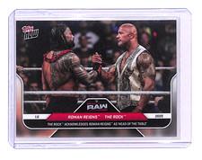2025 Topps Now WWE #3 Roman Reigns & The Rock RAW Netflix Debut - QTY picture