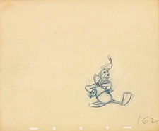 Disney Donald Duck Original Production Drawing, 1940s Animation picture