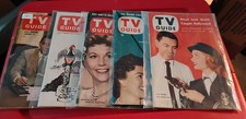 LOT OF 5 - 1950s & 1960s TV GUIDE MAGAZINES - Dragnet & More picture