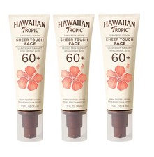 Hawaiian Tropic Sheer Touch Face Sunscreen Lotion SPF 60, 2.5 oz ea. 3 Bottles picture