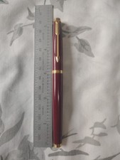 Parker 75 Glossy Bordeaux Extra Fine 18k Gold Nib Fountain Pen Made In France  picture