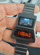 BENLYDESIGN S3000-C Cyberpunk Red OLED Vintage Retro Digital Watch for Men picture