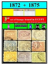 EGYPT STAMPS-1872 1875-E-FREE SHIP-3rd stamps Egypt-clearance-scott# 16 to 28 picture