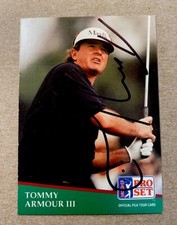 PGA Legend TOMMY ARMOUR III Autographed 1991 PRO SET Card picture