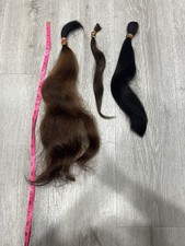 Real Human Hair Cut Ponytails 12-21 Inch 4 Oz From Young Girls, Brwn And Black picture