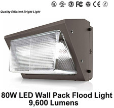 80W LED OUTDOOR WALL PACK  5000K IP65, Glass Lens UL DLC DUSK TO DAWN picture