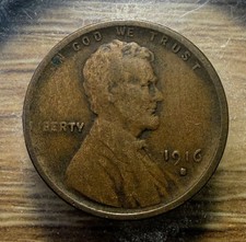 1916-S Lincoln Wheat Cent - Actual Coin Shown -  & Tracking INV#26 picture
