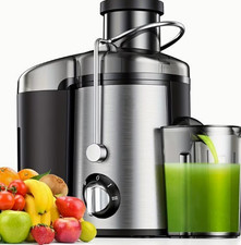 2-Speed Stainless Steel High Yield Juicer w/ Juice Container Silver/Black picture