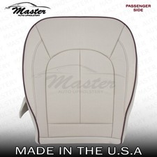 2017 - 2019 Fits Chrysler Pacifica PASSENGER Bottom Gray Leather Seat Cover Perf picture