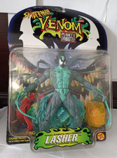 NIB 1996 LASHER VTG. VENOM PLANET SYMBIOTES TOY BIZ MARVEL SPIDERMAN-VENOM picture