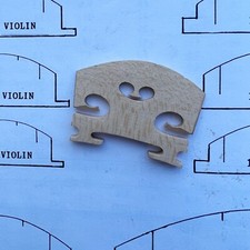 Pre-fitted with a generic cut 4/4 Size Violin Bridge Free US Shipping Maple Wood picture