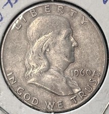 1960-D Franklin Half Dollar VF-30 Very Fine 90% Silver 50C Denver US Coin picture