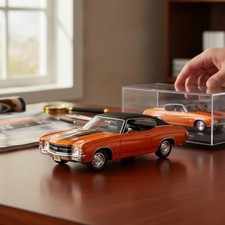 Stunning 1:18 Scale Diecast 1971 Chevy Chevelle SS 454 Coupe - Black Edition picture