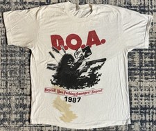 Vintage 1987 D.O.A. Repent You F*cking Savages T Shirt XL Hardcore Punk Band 80s picture