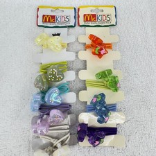 Vintage McKIDS Hair Ties Set 2 Packs Hearts Stars McDonald's Retro Accessories picture
