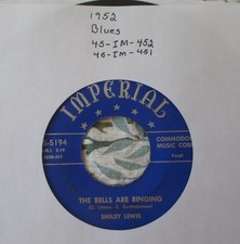 1952 Blues: Smiley Lewis The Bells Are Ringing/Lillie May 45 Imperial 5194 VG+ picture