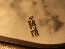 Vintage 1984 Avon Pave Gold Tone Mom Pendant Rhinestone Accent picture
