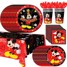 Mickey Mouse Party Supplies Birthday Decoration Cartoon Tableware Plates picture