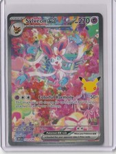 Pokemon TCG 30th Anniversary Celebration SYLVEON EX SIR 153/128 picture