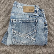 BKE Jake Straight Leg Mens 33R Blue Denim Jeans Western Workwear FPC16164R picture
