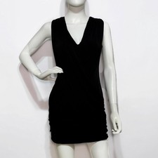 BCBG Max Azria Black Classic Ruched Cutout Mini Dress,  Size S picture