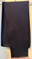 NWOT Zanella Men’s Dark Blue Wool Slim Fit Dress Pants 32US/48EU - BEAUTIFUL picture