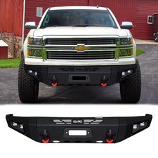 Vijay For 2014-2015 Chevy Silverado 1500 Steel Front Bumper W/Winch Plate& Light picture