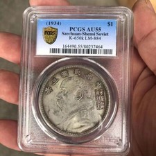 Chinese Silver Coin Yuan Datou Republic Of China 3 Years Soviet Ancient Coin picture